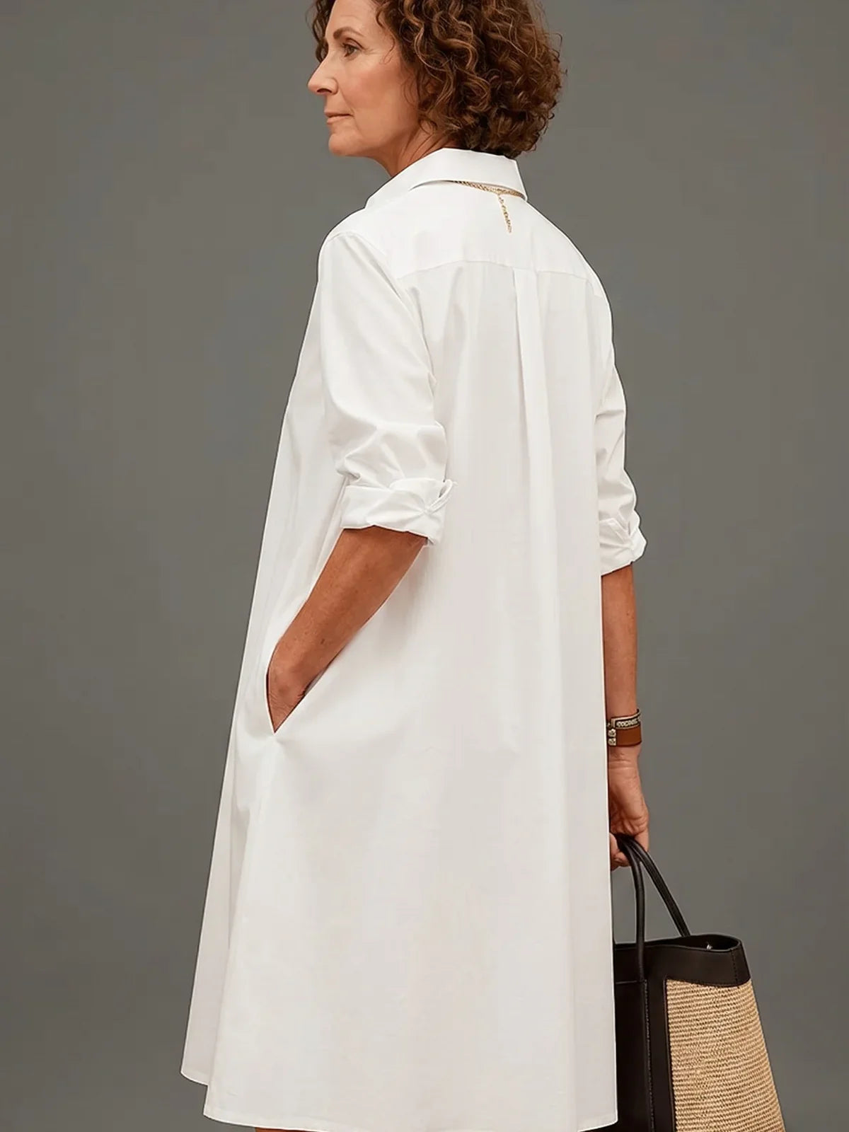 Midi Dress Shirt Two-tone – Sienna Noosa