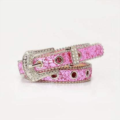 Trendy and Unique Rhinestone Buckle Womens Belt – Sienna Noosa