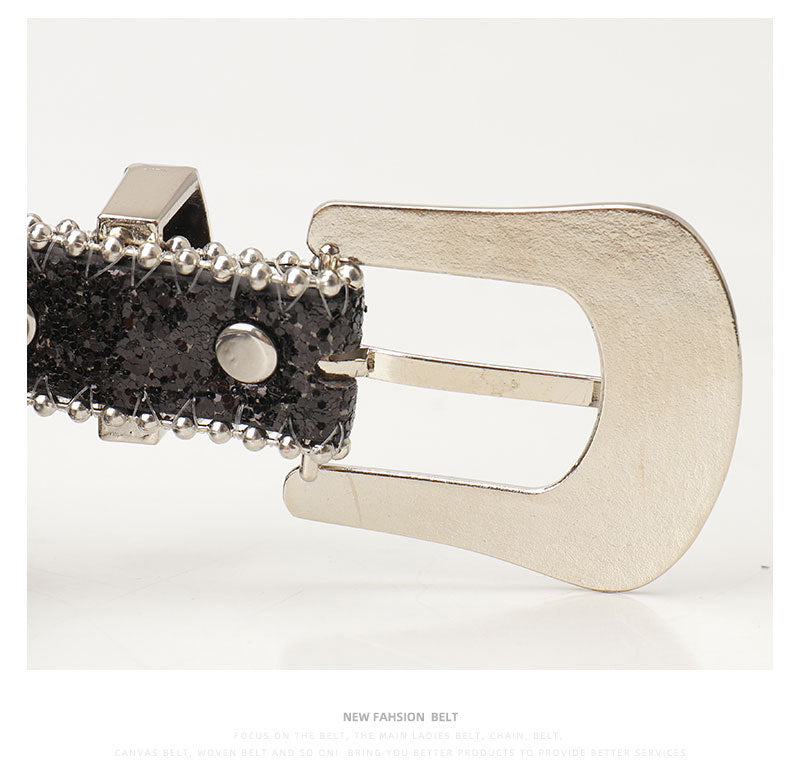 Trendy and Unique Rhinestone Buckle Womens Belt – Sienna Noosa