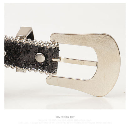 Trendy and Unique Rhinestone Buckle Womens Belt – Sienna Noosa