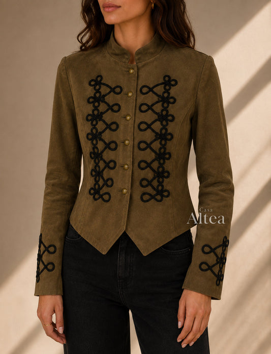 Amelia Nadia Jacket Denim Fitted With Neck Bao – Sienna Noosa