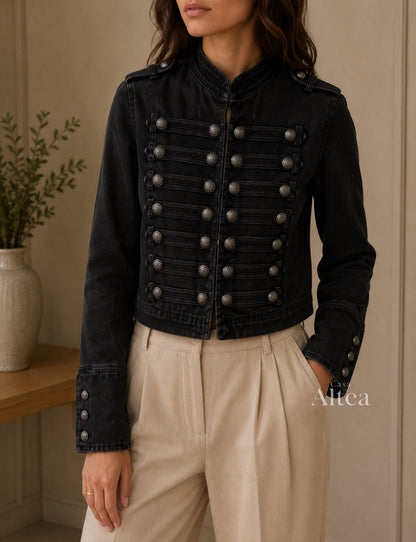 Ofelia Paula Jacket Short Style Militar With Buttons – Sienna Noosa