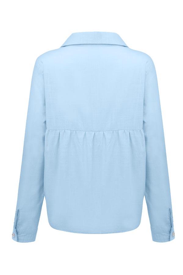 Casual Solid Button Shirt Collar Blouse – Sienna Noosa
