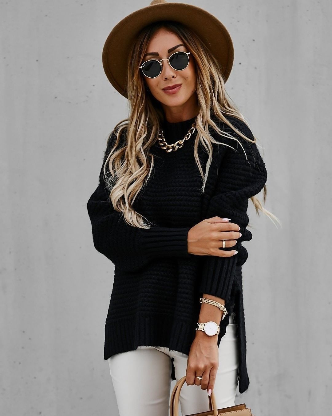 Roma Side Split Knitted Sweater Top – Sienna Noosa