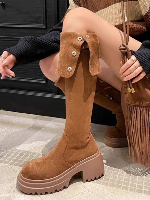 Over the knee boots brown long boots knight boots – Sienna Noosa