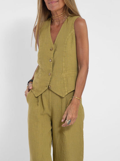 Vest Pants Cotton Leisure Suitfe2a – Sienna Noosa