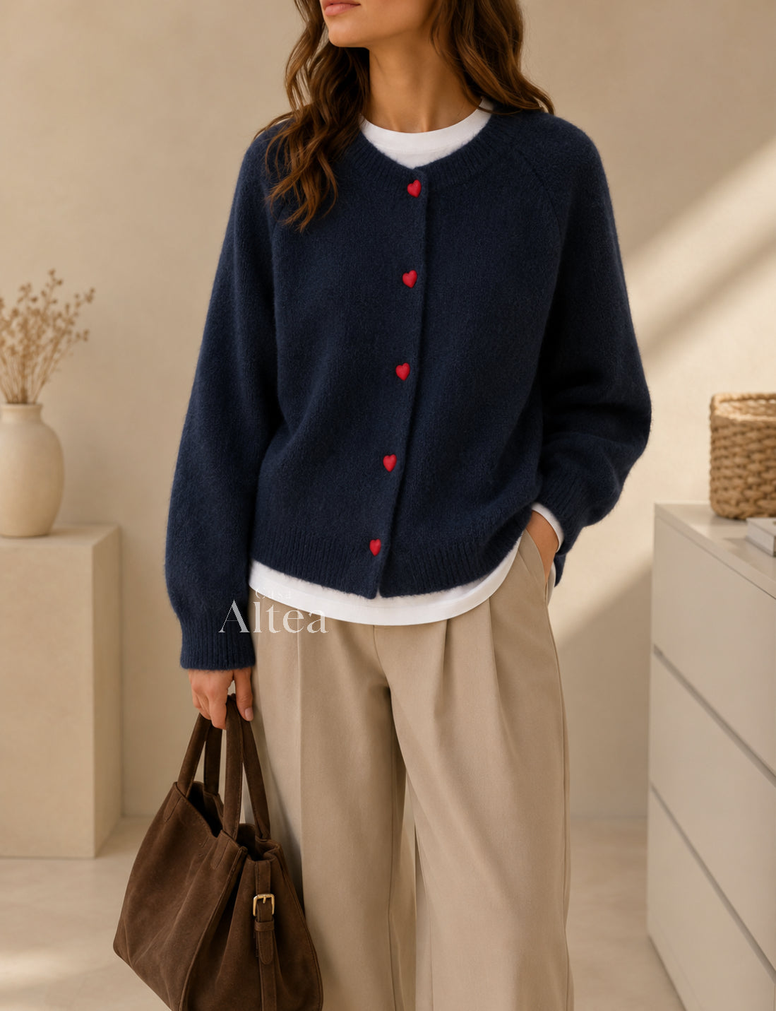 Alba Cardigan Relaxed Knit With Cordones – Sienna Noosa