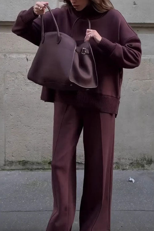 Long Sleeve Sweatshirt Casual Pocket Trousers Two-piece Set – Sienna Noosa