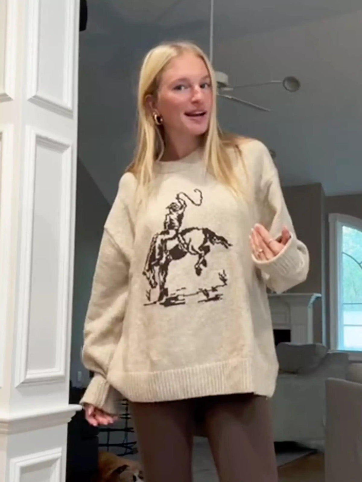 Cowboy Graphic Crew Sweater – Sienna Noosa