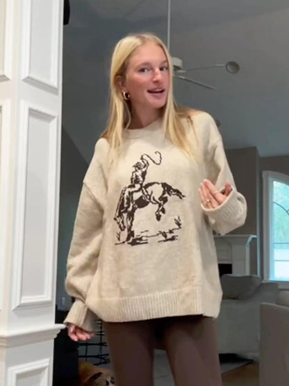 Cowboy Graphic Crew Sweater – Sienna Noosa