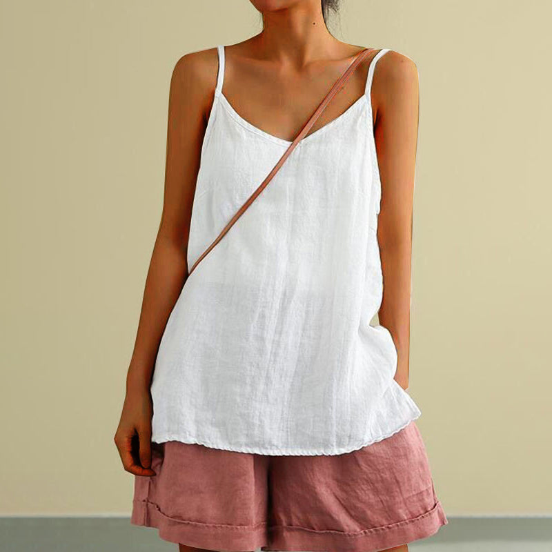 Solid Color Casual Sleeveless Tank Top – Sienna Noosa