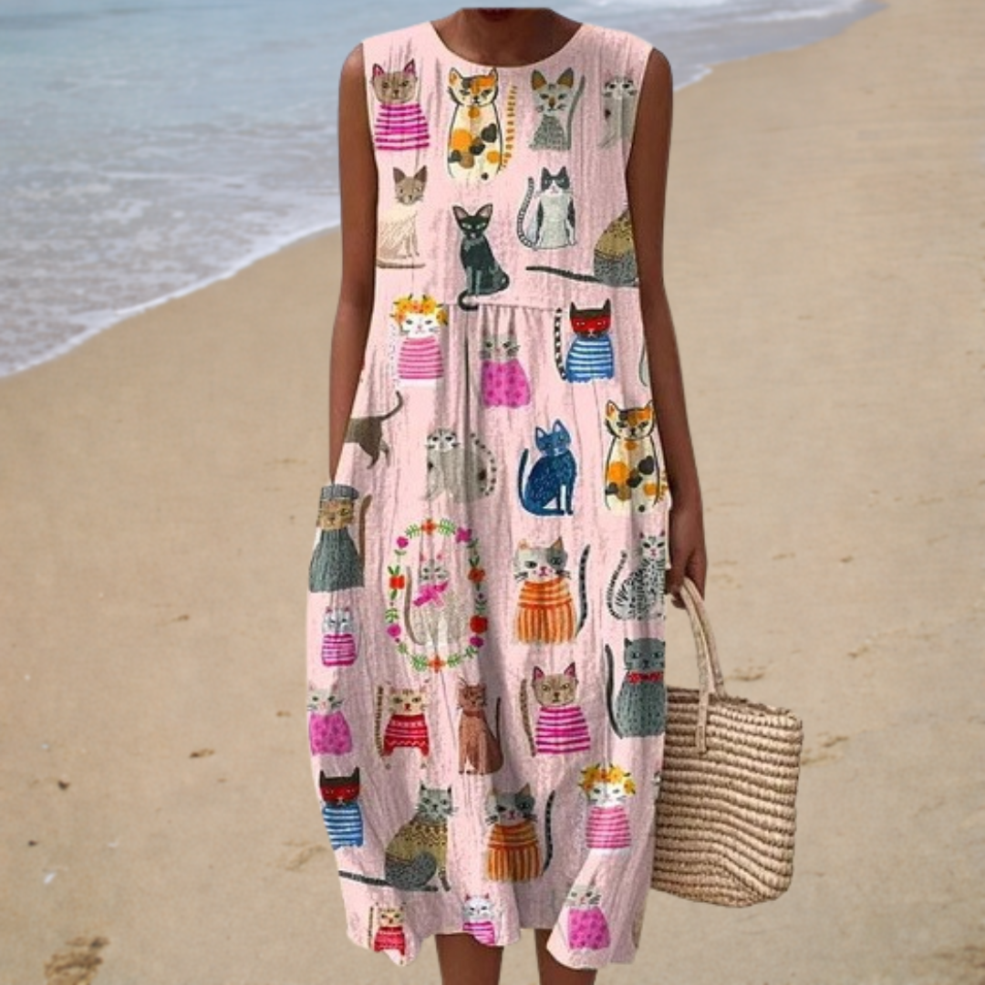 Comfortable Sleeveless Summer Maxi Dress