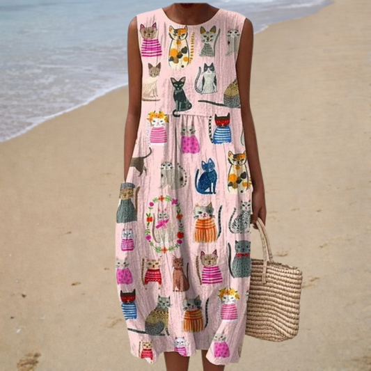 Comfortable Sleeveless Summer Maxi Dress