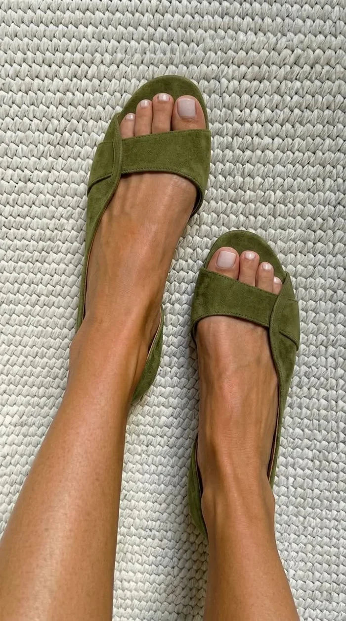 Mara Sandals Flat Slingback With Punta Open And Detail Corazon – Sienna Noosa