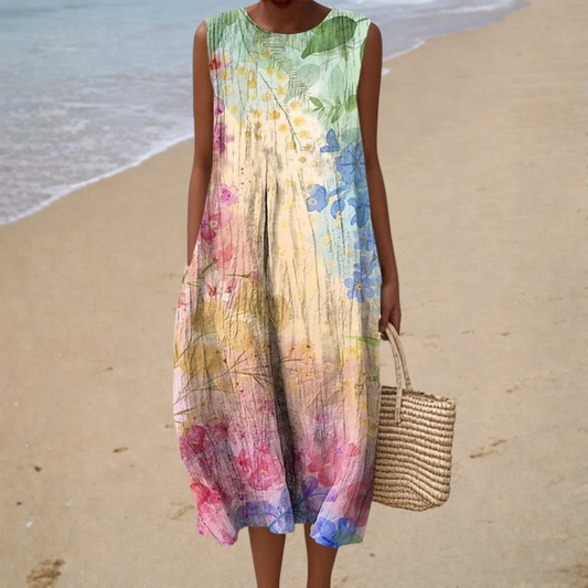 Comfortable Sleeveless Summer Maxi Dress