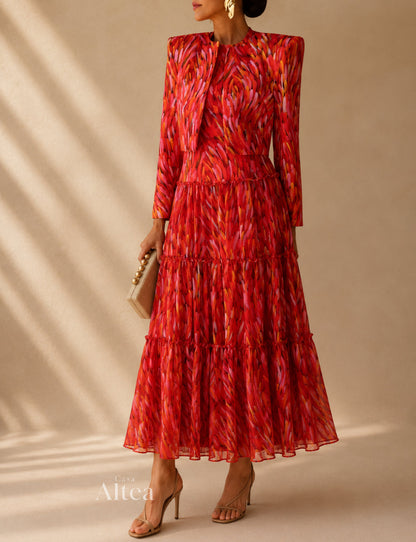 Mariela Nerea Set Floral With Top Halter And Skirt Maxi – Sienna Noosa