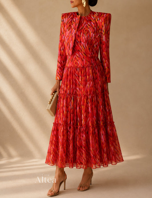 Mariela Nerea Set Floral With Top Halter And Skirt Maxi – Sienna Noosa