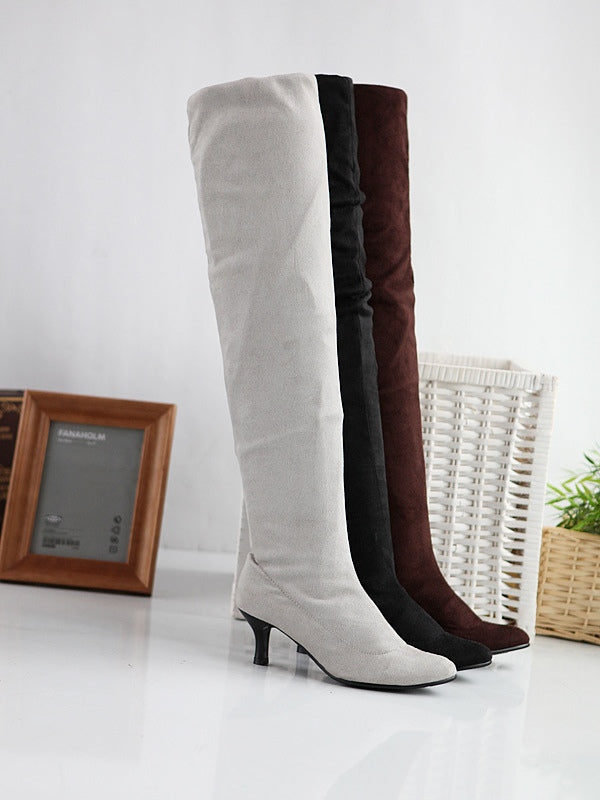 Womens Suede Solid Colour High Boots – Sienna Noosa