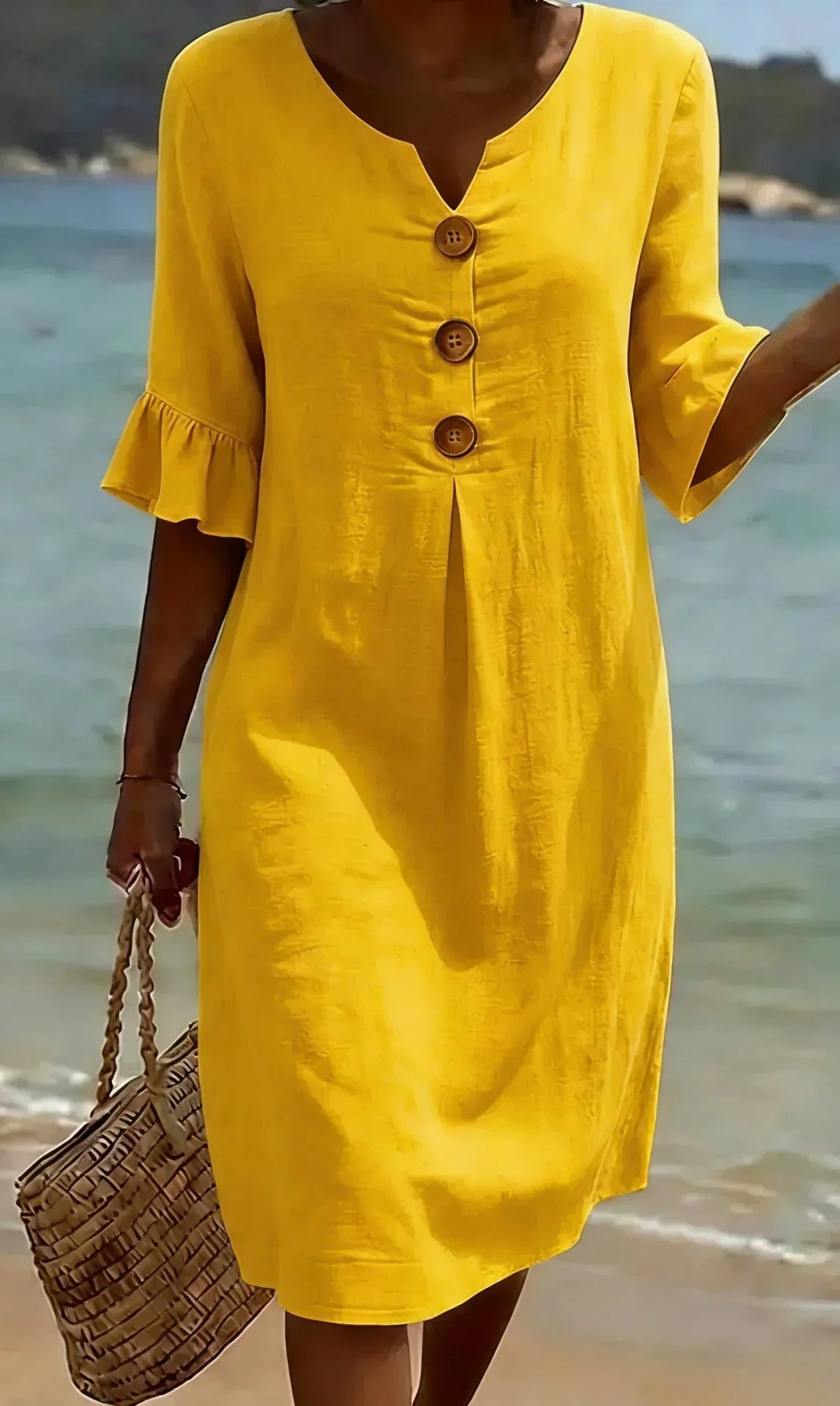 Dress Long Minimalist Green Olive – Sienna Noosa