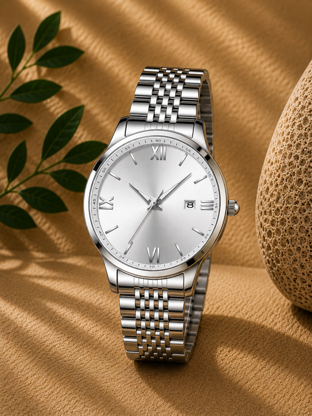 Lorena Reloj Elegant Acero Inoxidable With Fecha – Sienna Noosa