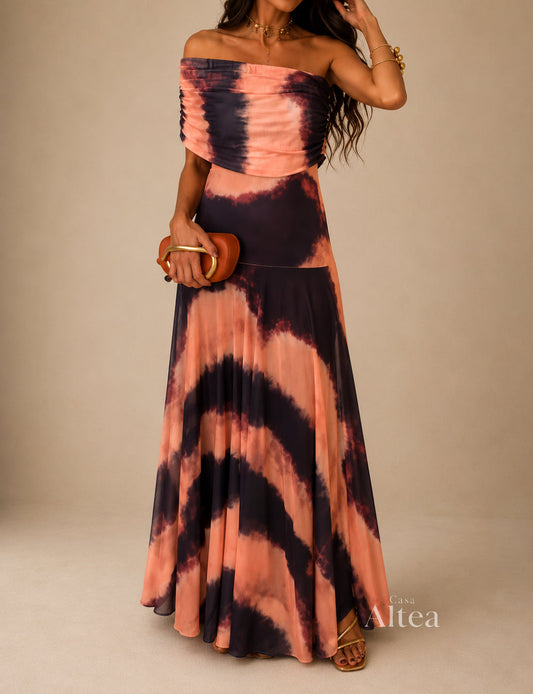 Constancia Adriana Maxi Dress Floral A Shoulder – Sienna Noosa
