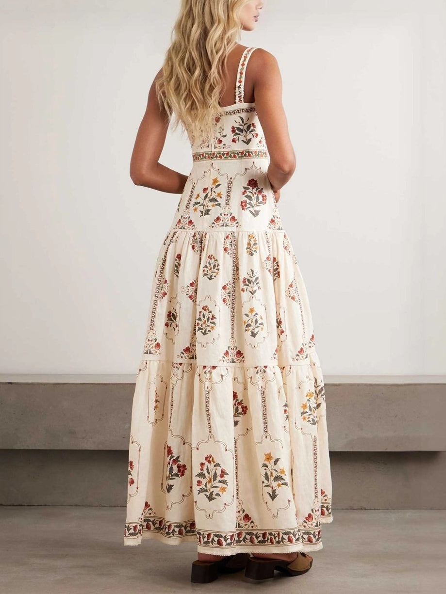 Bohemian Floral Print Vacation Maxi Slip Dress – Sienna Noosa