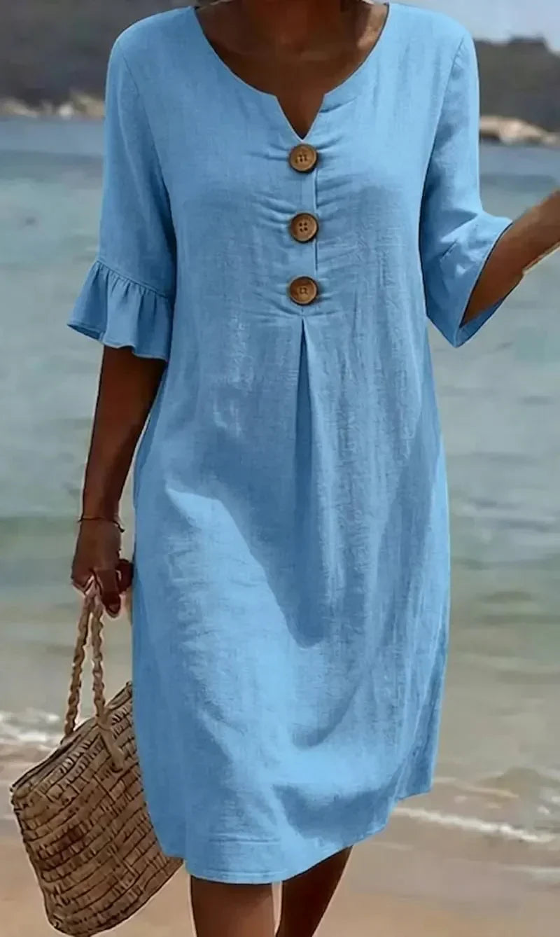 Dress Long Minimalist Green Olive – Sienna Noosa