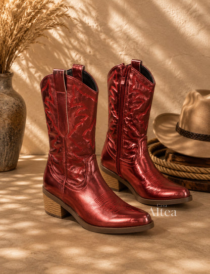 Amalia Valeria Boots Cowboy Bordadas – Sienna Noosa