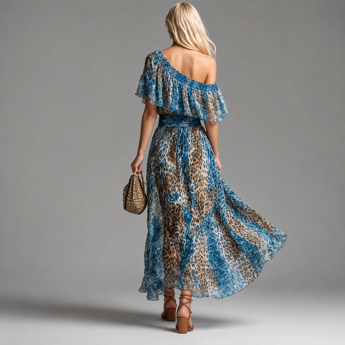 Celeste Miranda Dress Animal Print Shoulders Off-shoulder – Sienna Noosa