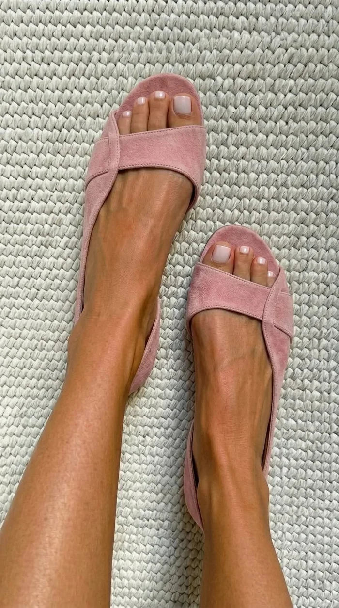 Mara Sandals Flat Slingback With Punta Open And Detail Corazon – Sienna Noosa