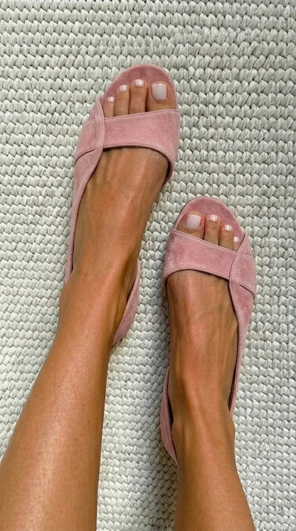 Mara Sandals Flat Slingback With Punta Open And Detail Corazon – Sienna Noosa