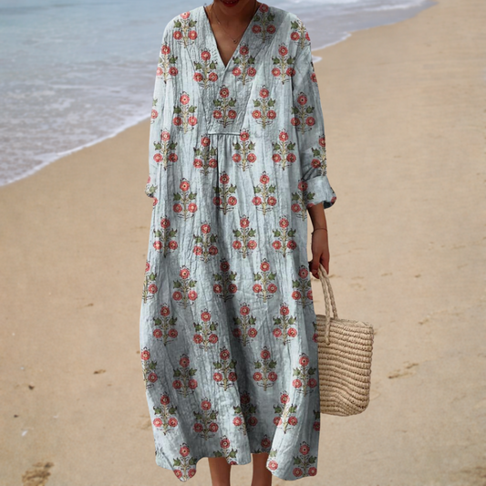 Flattering Printed Summer Maxi Dress