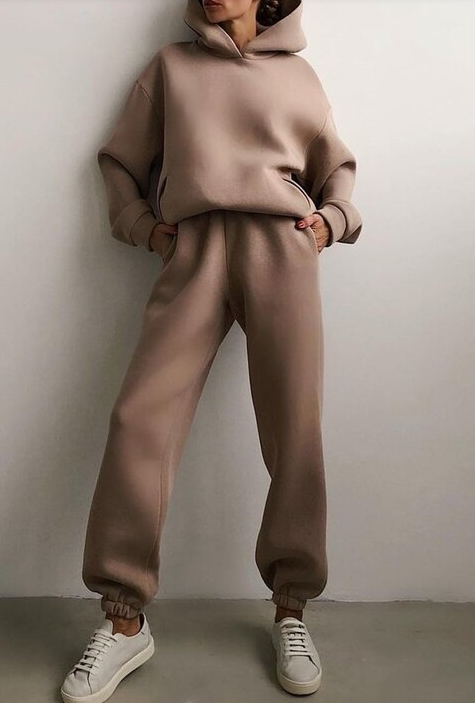 Fashion Casual Hooded Solid Color Two-piece Suit – Sienna Noosa