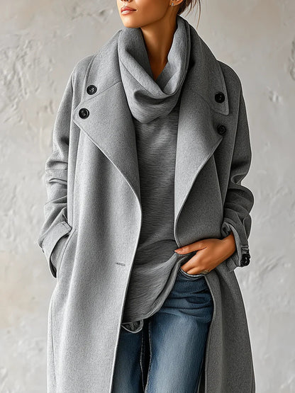 Abrigo Midi Holgado de Mezcla de Lana – Sienna Noosa