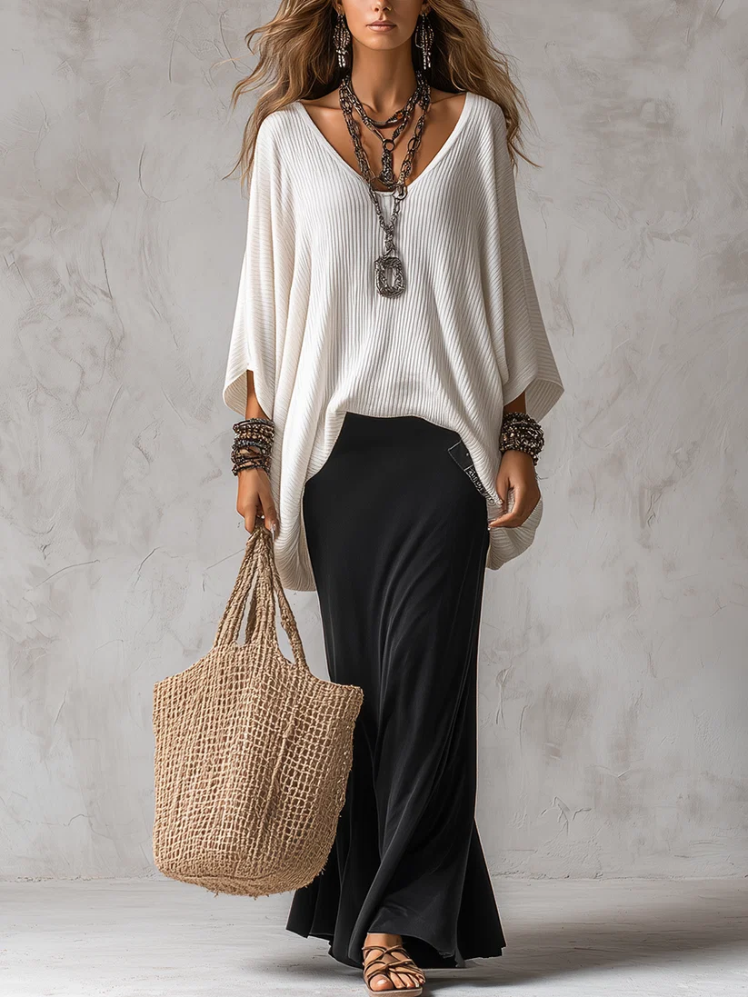 Laura Black Cami Maxi Dress White Cover Up Top Set – Sienna Noosa