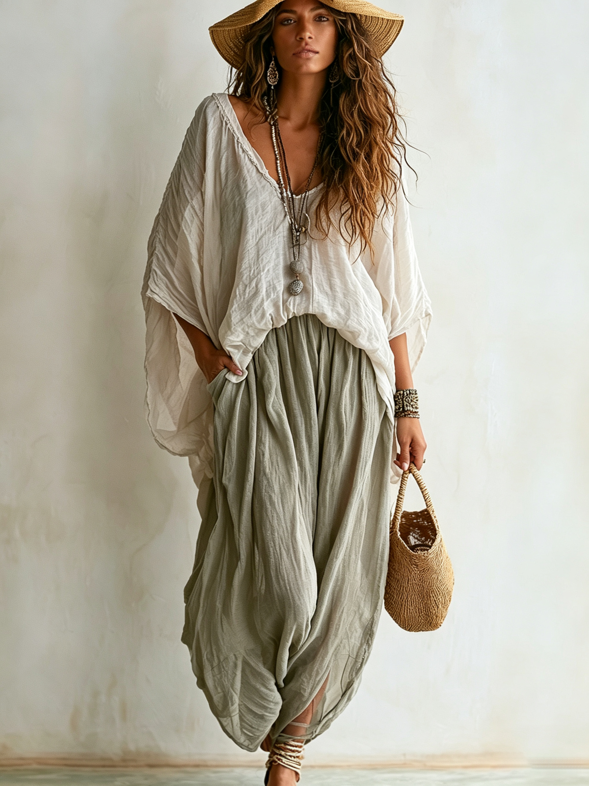 Carina Comfortable and Casual Loose Cotton Linen Two-Piece Set – Sienna Noosa