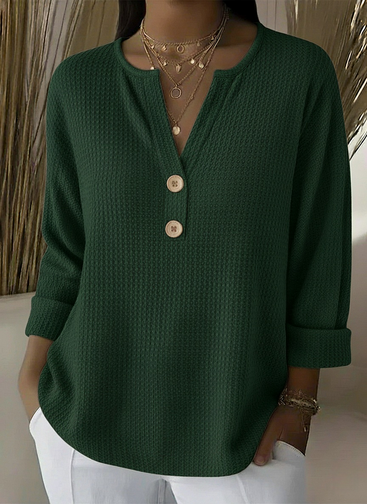 Lucia Camiseta Henley Gofrada With Buttons – Sienna Noosa
