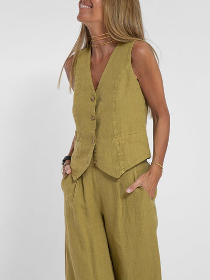 Vest Pants Cotton Leisure Suitfe2a – Sienna Noosa
