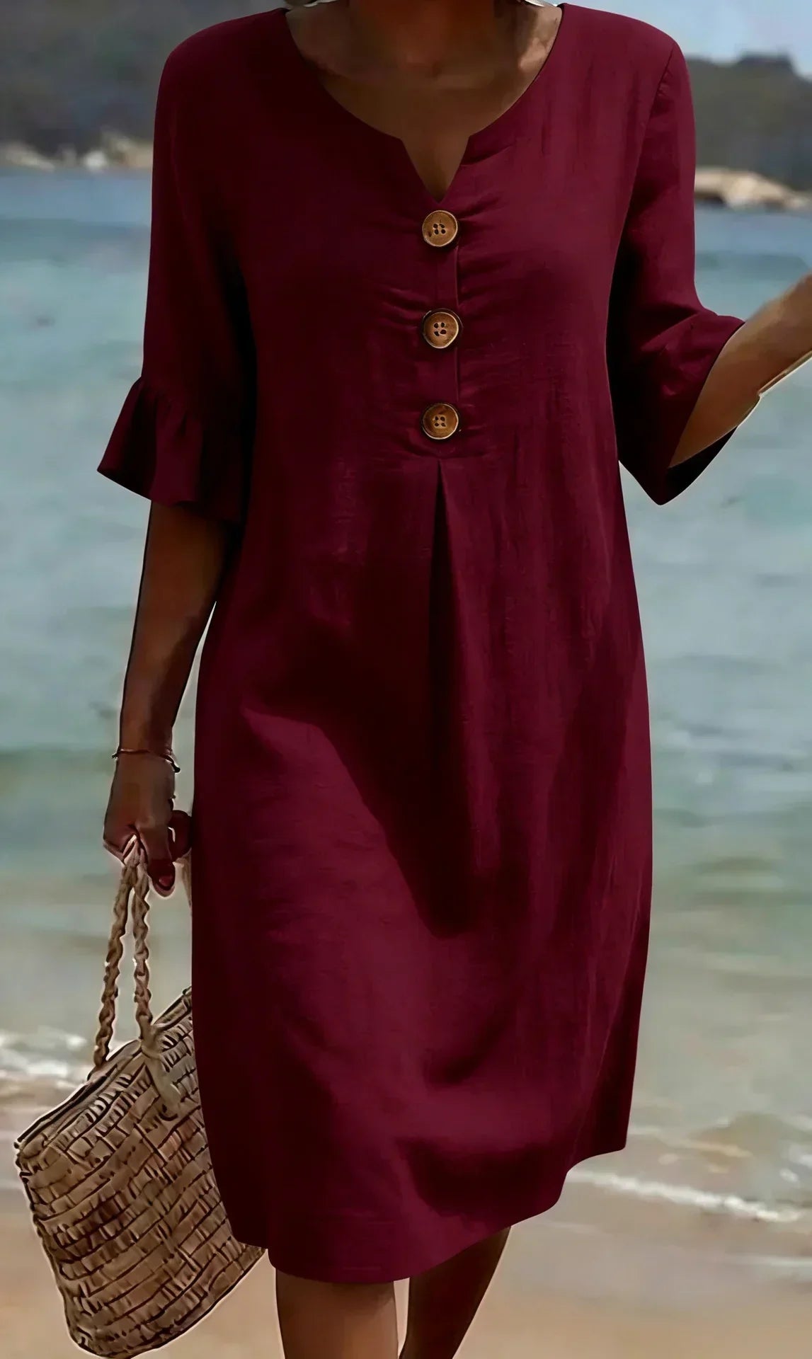 Dress Long Minimalist Green Olive – Sienna Noosa