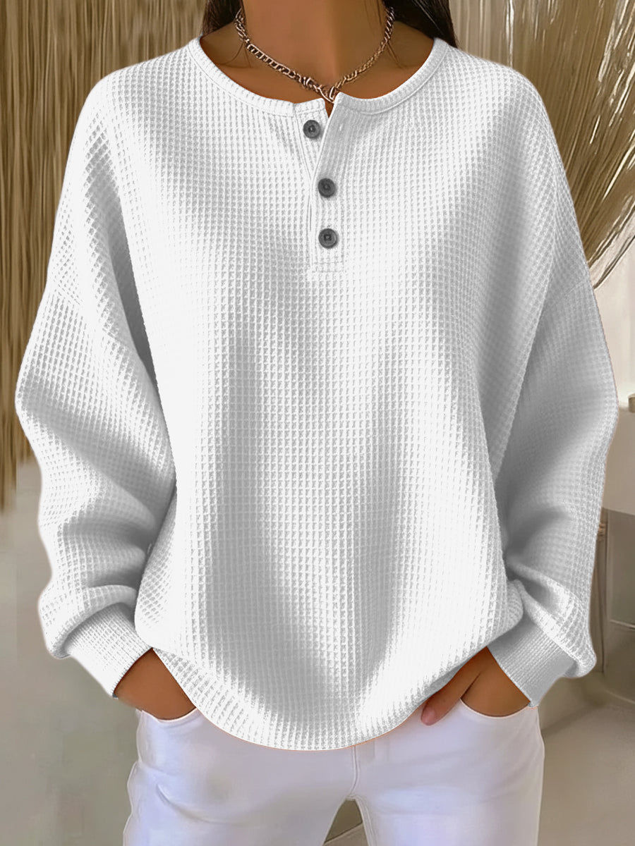 Milagros Sudadera Henley Gofrada – Sienna Noosa
