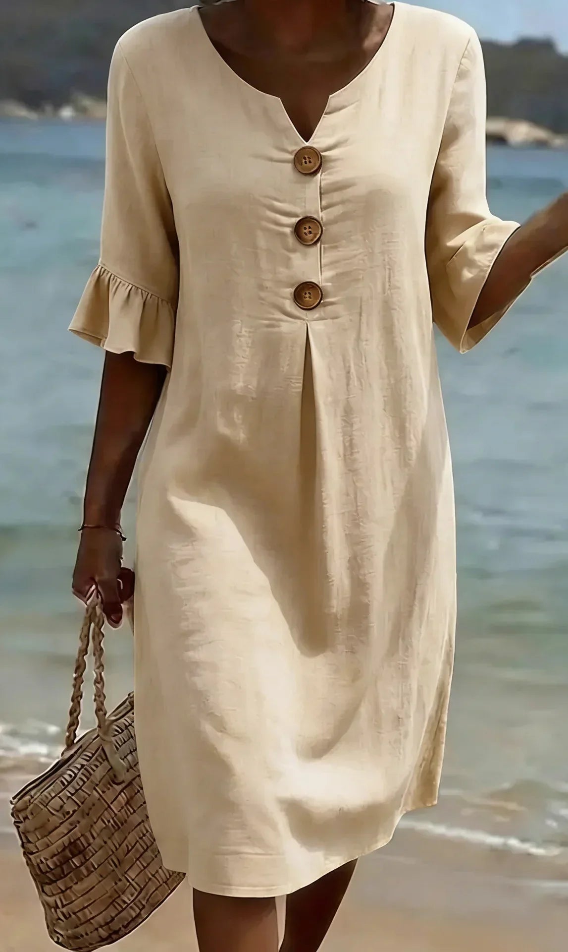Dress Long Minimalist Green Olive – Sienna Noosa