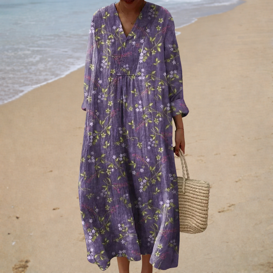 Flattering Printed Summer Maxi Dress
