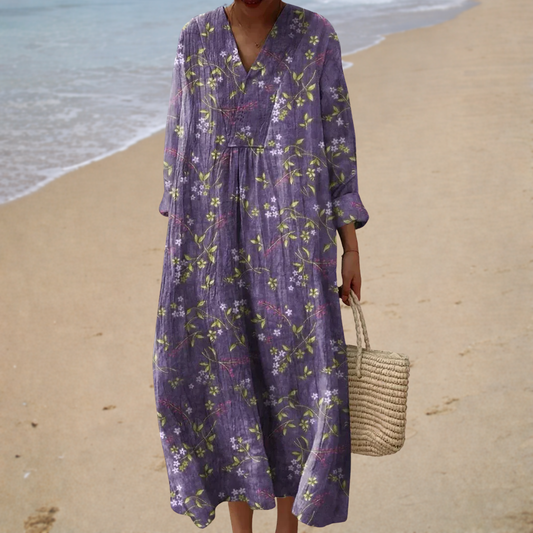 Flattering Printed Summer Maxi Dress