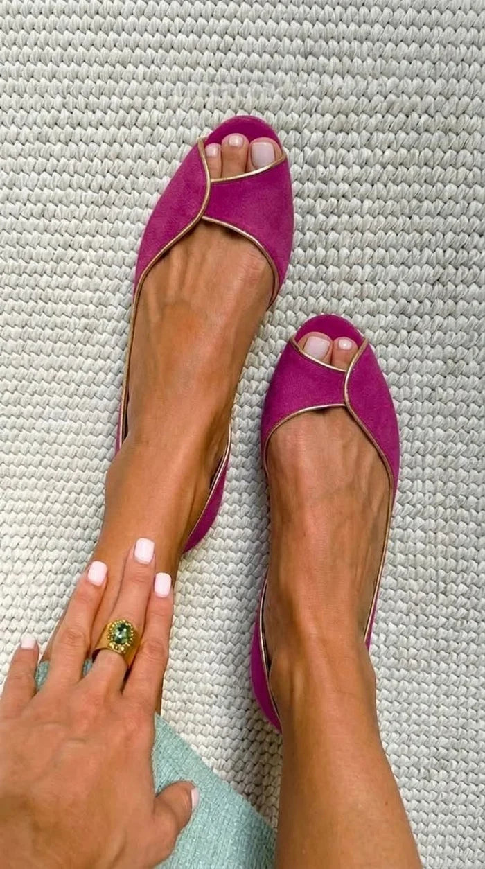 Pink Sandals Punta Open With Correa Al Tobillo And Detail Corazon – Sienna Noosa