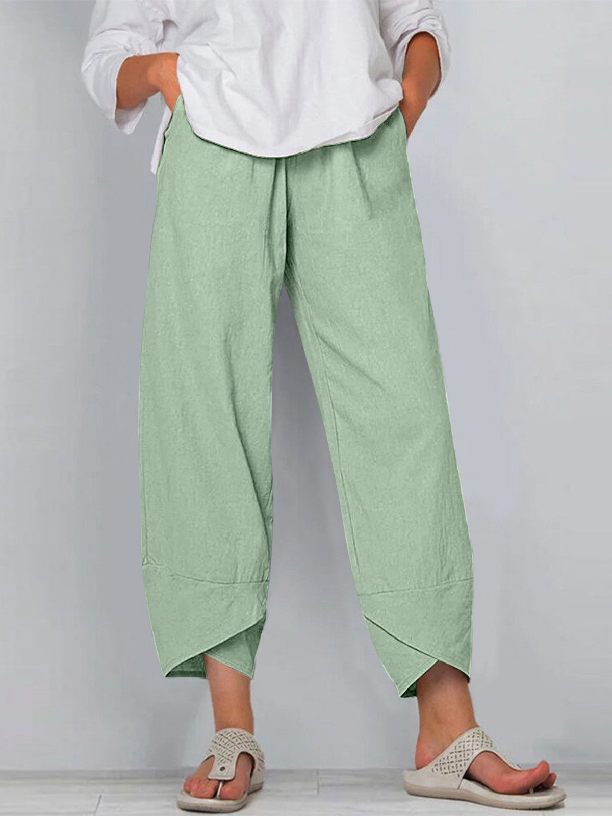 Solid Color Simple Casual Ankle Pants – Sienna Noosa