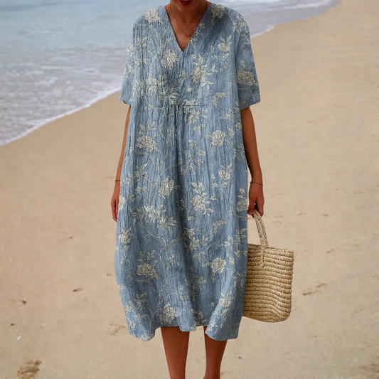 Flattering Printed Summer Maxi Dress