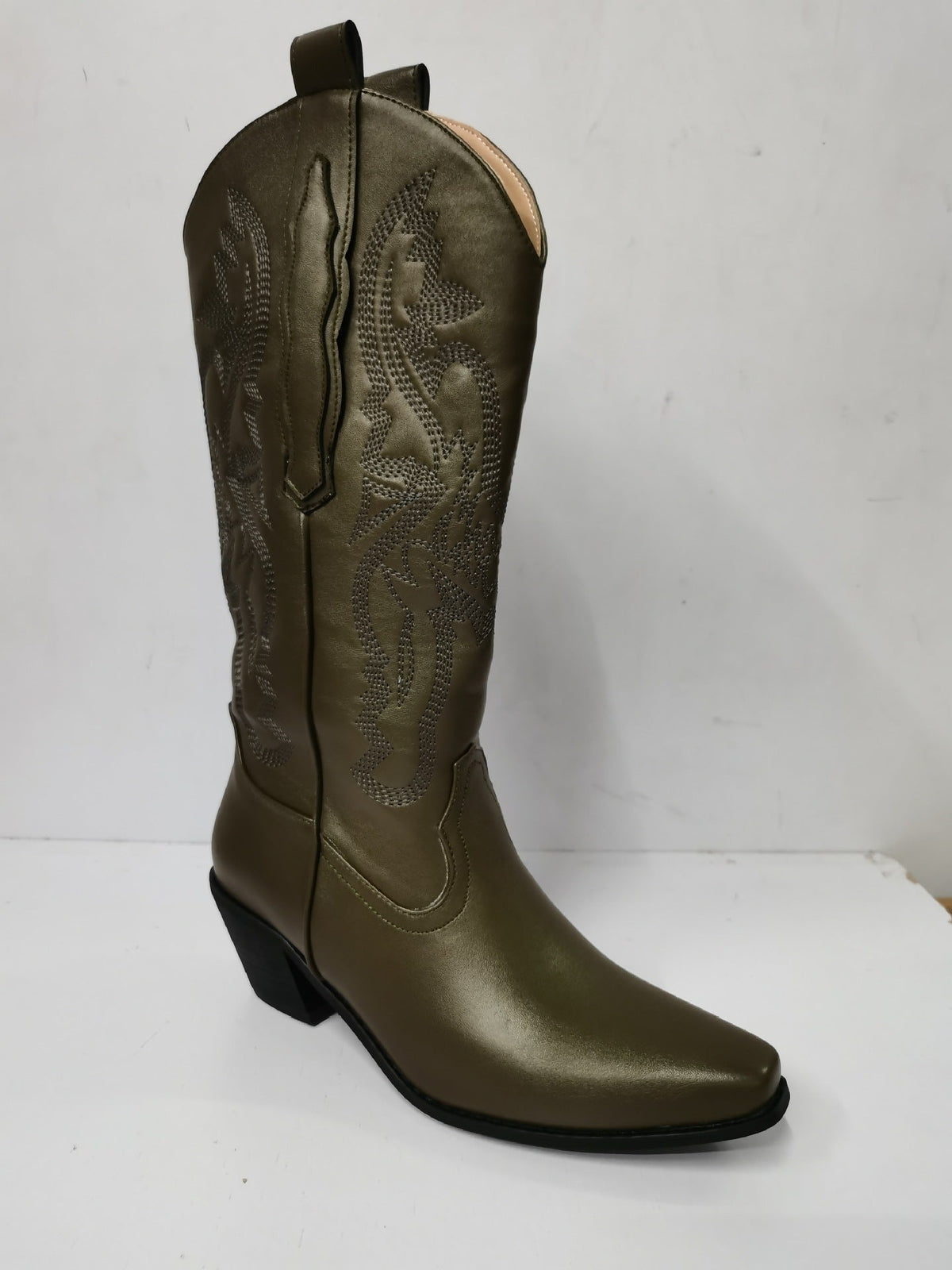 Embroidered Pointed Toe Thick Heel Western Boots – Sienna Noosa