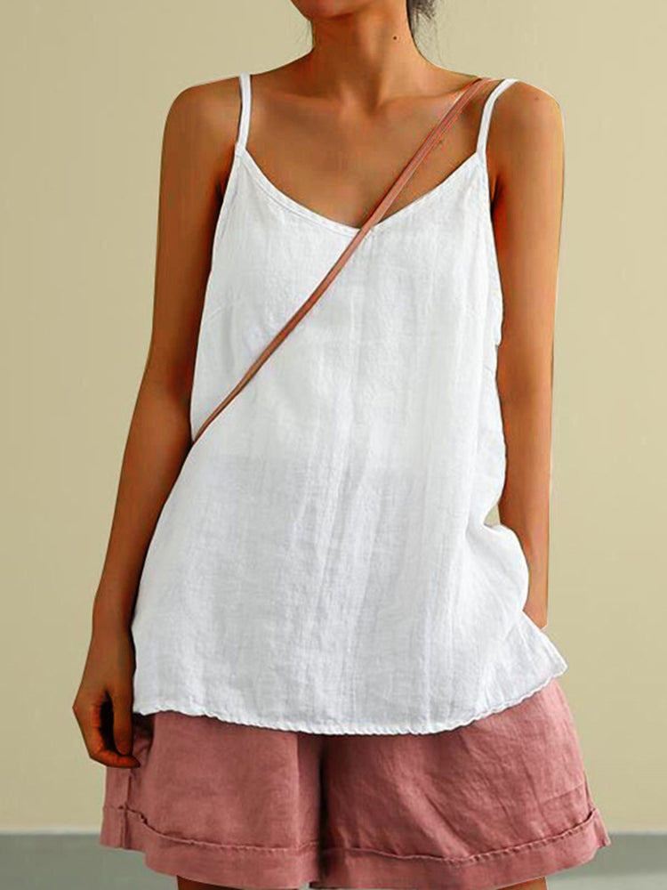 Solid Color Casual Sleeveless Tank Top – Sienna Noosa