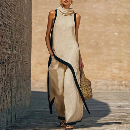 Top White With Shoulders Off-shoulder And Trousers Acampanados Style Balloon – Sienna Noosa