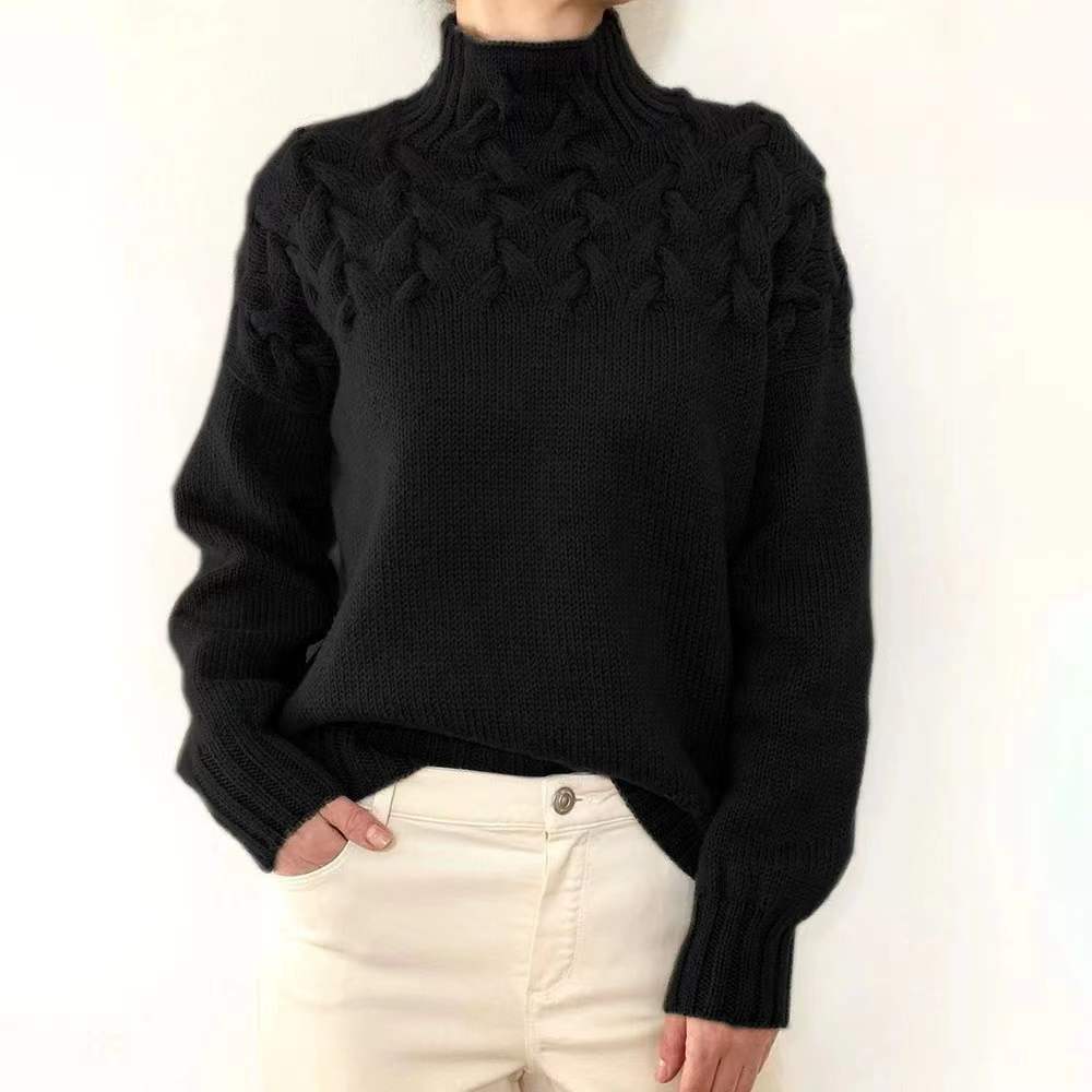 Casual turtleneck solid-color sweater – Sienna Noosa